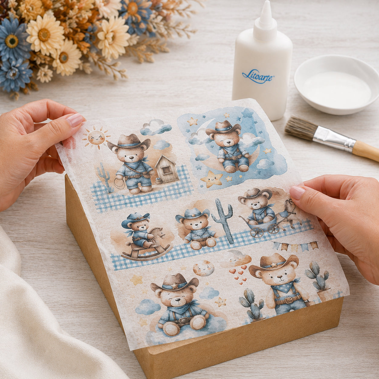 Papel de Seda Mini Pct 5 33x22,8cm para Artesanato e Embalagens Pslm-008 - Litoarte