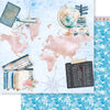 Papel para Scrapbook Dupla Face Viajando Pelo Mundo 30,5x30,5cm para Scrapbook e Papelaria Criativa Sd-1418 - Litoarte