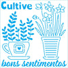 Stencil Cultive Bons Sentimentos 14x14cm para Pintura Decorativa e Artesanato Sta-229 - Litoarte
