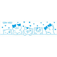 Stencil Gatinhos 33 5x11cm para Pintura Decorativa e Artesanato Stag-025 - Litoarte