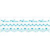 Stencil Love com Coracoes e Lacos 28x8cm para Pintura Decorativa e Artesanato Ste-472 - Litoarte