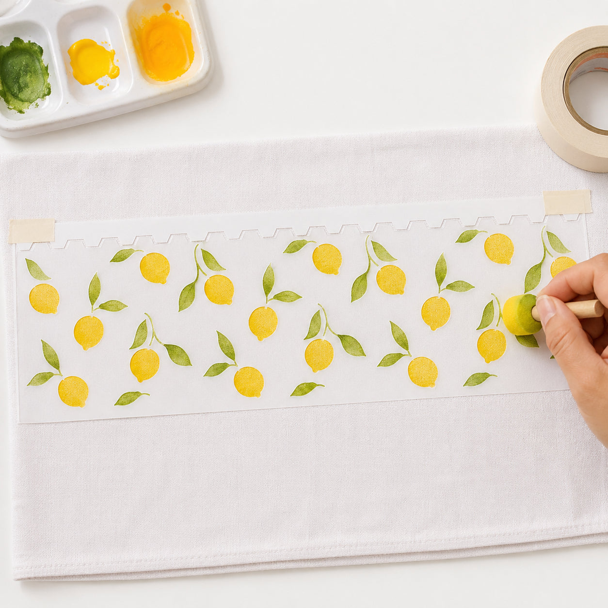 Stencil Frutas Barrado Laranjas 8x28cm para Pintura Decorativa e Artesanato Ste-476 - Litoarte