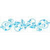 Stencil Estreito Borboleta 8x28cm para Pintura Decorativa e Artesanato Ste-489 - Litoarte