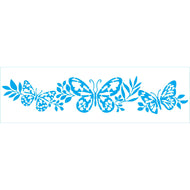 Stencil Estreito Borboleta 1 8x28cm para Pintura Decorativa e Artesanato Ste-490 - Litoarte