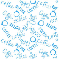 Stencil Cafe Tipografico 20x20cm para Pintura Decorativa e Artesanato Stxx-321 - Litoarte