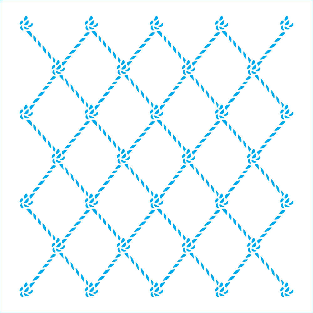 Stencil - Cordas 20x20cm para Pintura Decorativa e Artesanato Stxx-344 - Litoarte