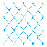 Stencil - Cordas 20x20cm para Pintura Decorativa e Artesanato Stxx-344 - Litoarte
