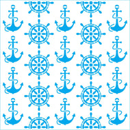 Stencil - Nautico 20x20cm para Pintura Decorativa e Artesanato Stxx-345 - Litoarte