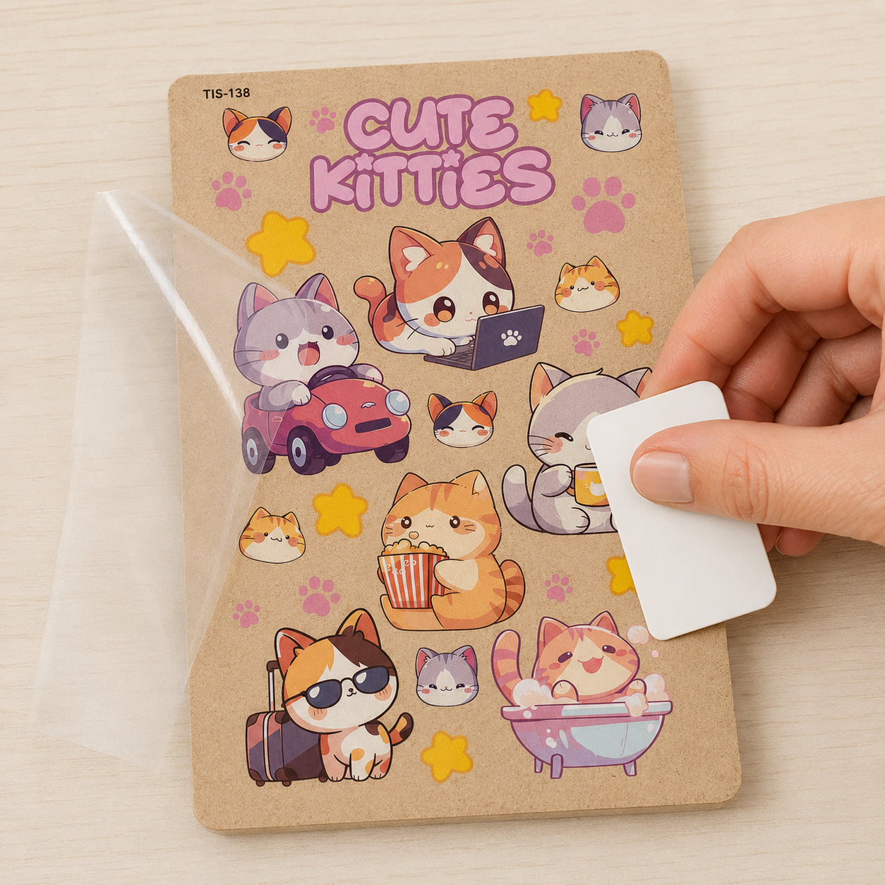 Transfer de Imagem Small Cuttie Kitties 9,8x15cm para Artesanato e Decoração Tis-138 - Litoarte