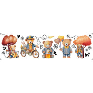 Transfer de Imagem Têxtil Barra - Teddy 24x7cm para Artesanato e Customização em Tecido Ttb4-071 - Litoarte