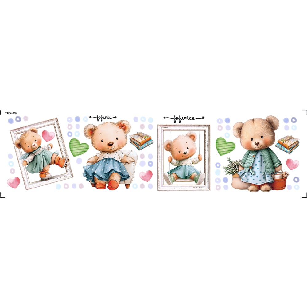Transfer de Imagem Têxtil Barra - Fofura 24x7cm para Artesanato e Customização em Tecido Ttb4-073 - Litoarte