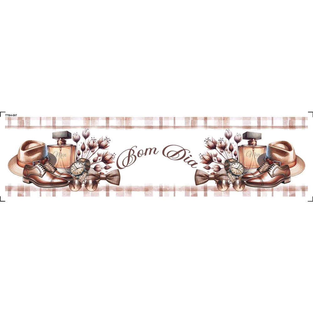 Transfer de Imagem Têxtil Barra - Bom Dia 24x7cm para Artesanato e Customização em Tecido Ttb4-097 - Litoarte