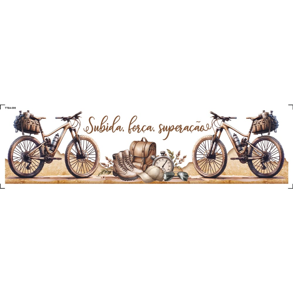 Transfer de Imagem Têxtil Barra - Subida Forca Superacao 24x7cm para Artesanato e Customização em Tecido Ttb4-099 - Litoarte