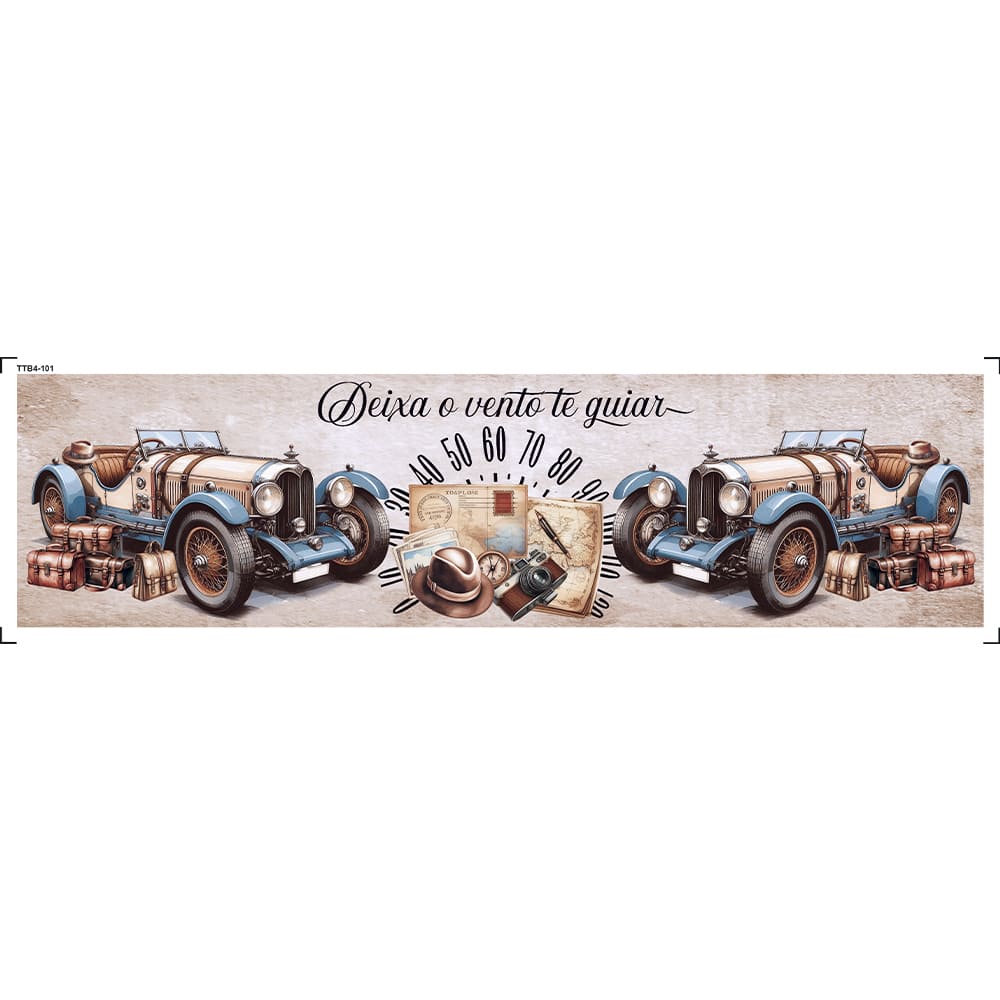 Transfer de Imagem Têxtil Barra - Deixa o Vento 24x7cm para Artesanato e Customização em Tecido Ttb4-101 - Litoarte
