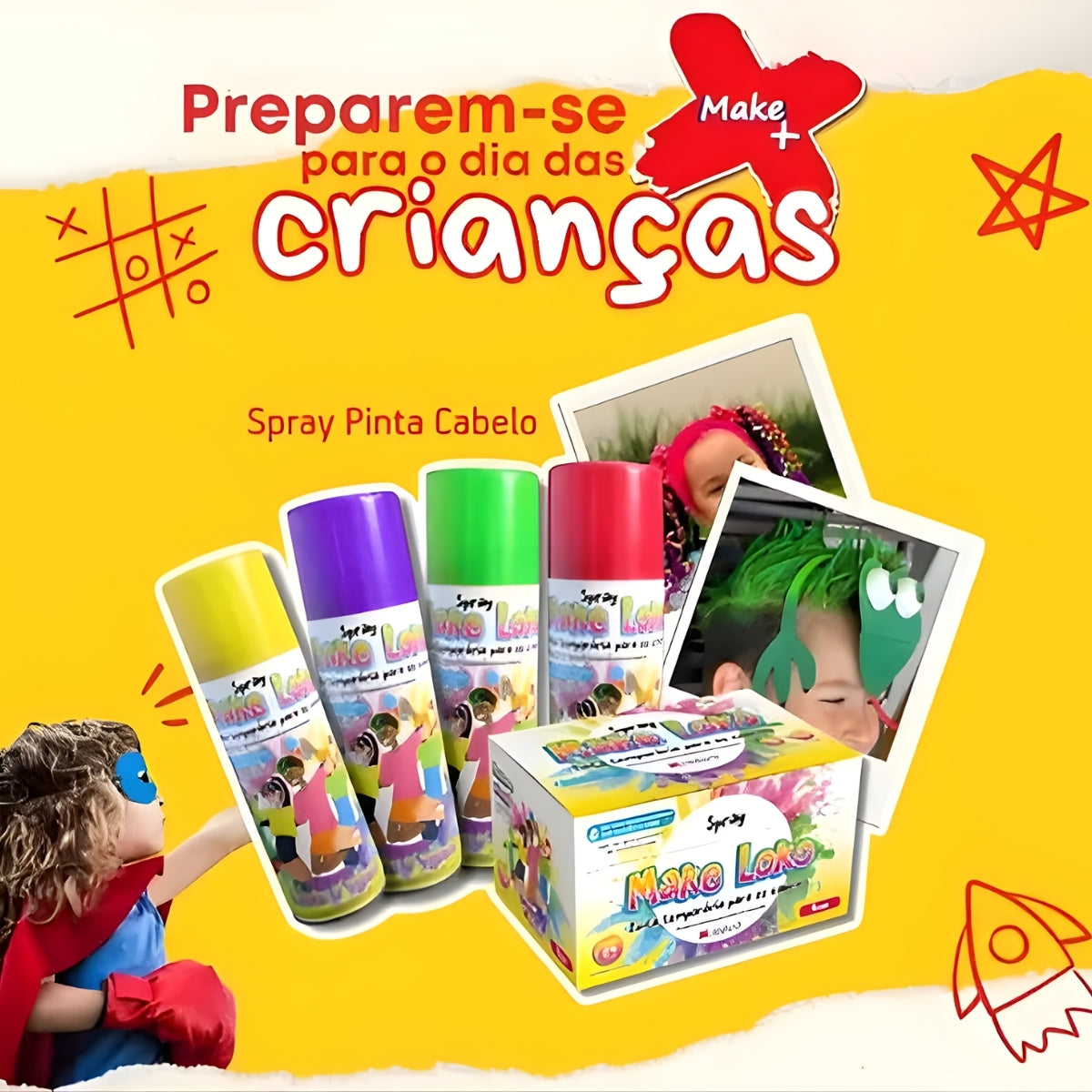Spray Espuma Divertida 150ml Roxo - Make+