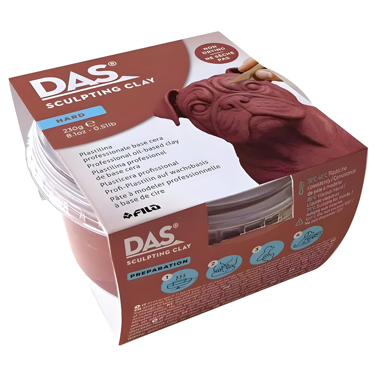 Massa para Modelar Sculpting Clay 230g Hard Terracota F384303 - Das