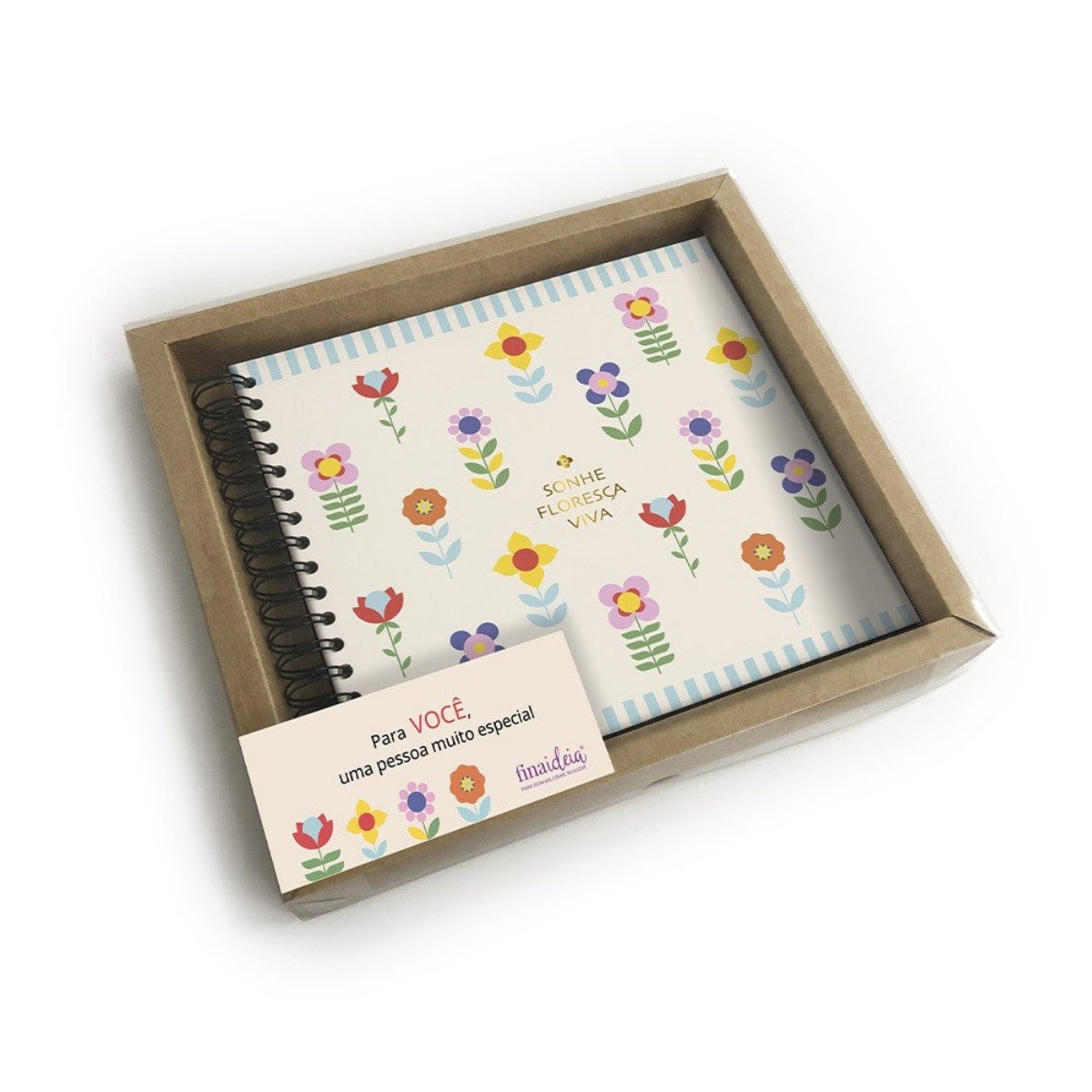 Álbum Fotos G 180g/m² 21,8x23cm com 30 Folhas Floral Gráfico - Fina Ideia