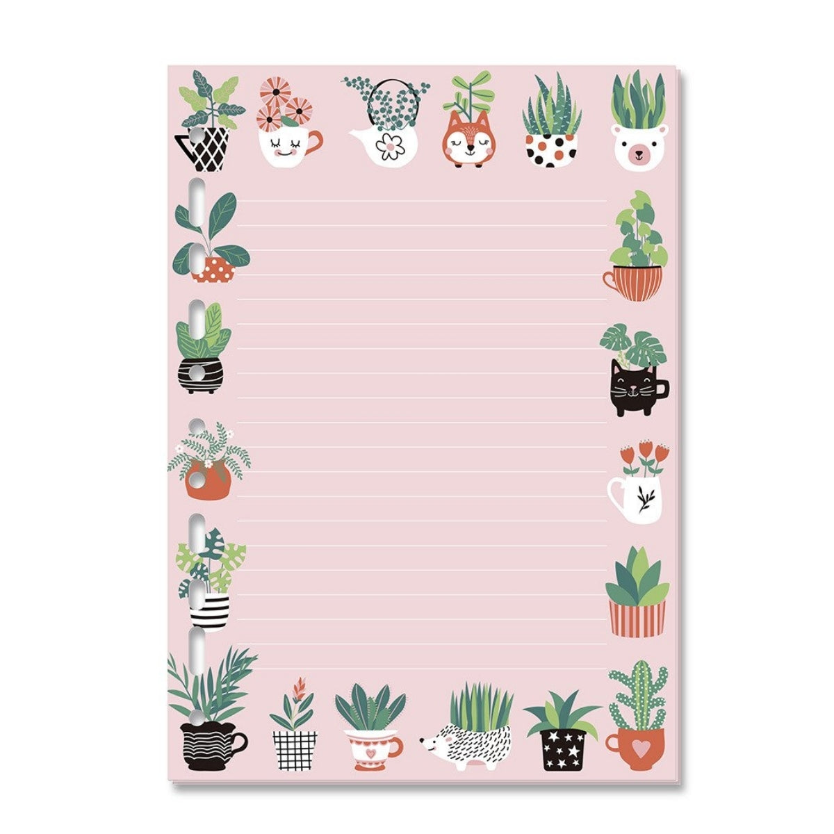 Refil Decorado 90g/m² 16,5x23,2cm com 30 Folhas Plantinhas - Fina Ideia