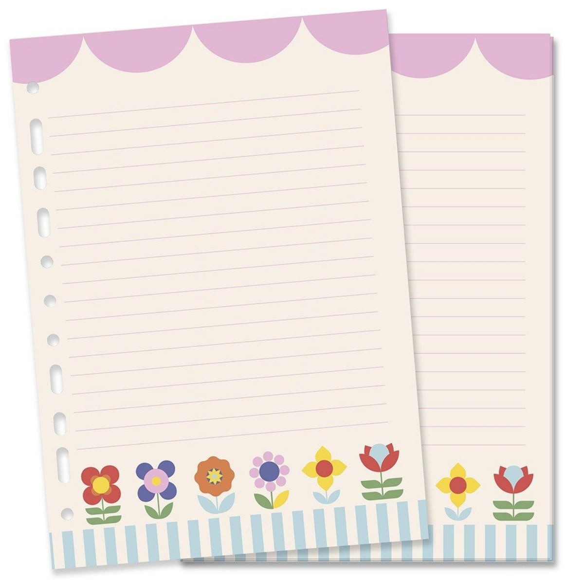 Refil Decorado 90g/m² 16,5x23,2cm com 30 Folhas Floral Gráfico - Fina Ideia