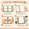 Refil Decorado 90g/m² 16,5x23,2cm com 30 Folhas Floral Gráfico - Fina Ideia
