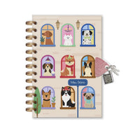 Diário com Chave Cachorro na Janela 11,8x17,5cm com 84 Folhas - Fina Ideia