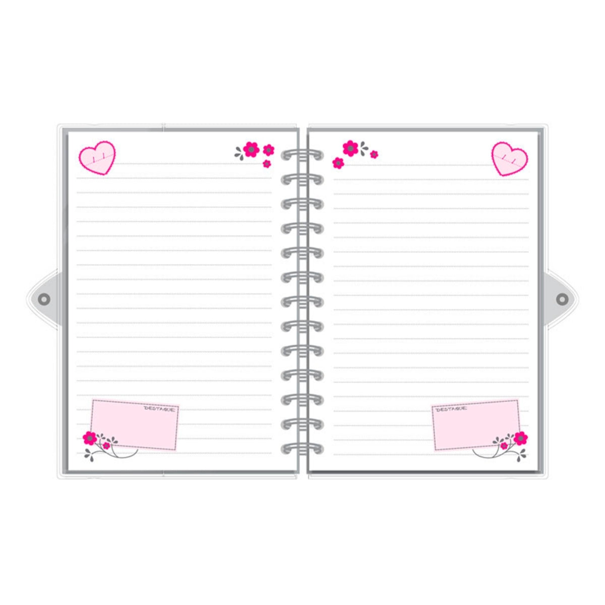 Diário com Chave Borboletas no Jardim 11,8x17,5cm com 84 Folhas - Fina Ideia