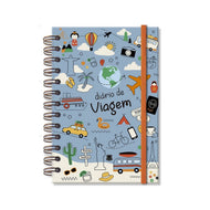 Diário Pautado 90g 11,8x17,5cm com 96 Folhas Viagem Inesquecível - Fina Ideia