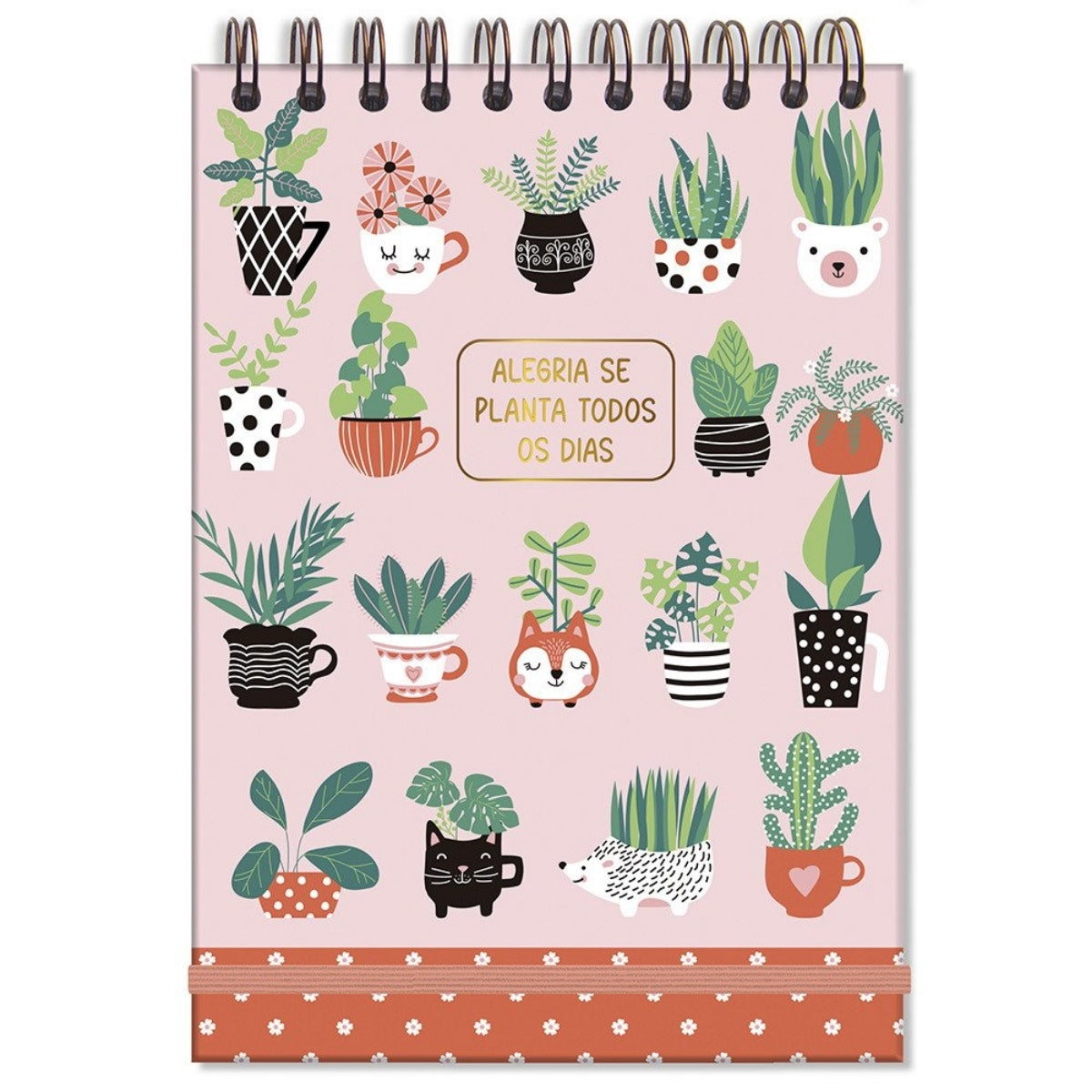 Caderno Ideias 120g 14,5x20,5cm com 80 Folhas Plantinhas - Fina Ideia