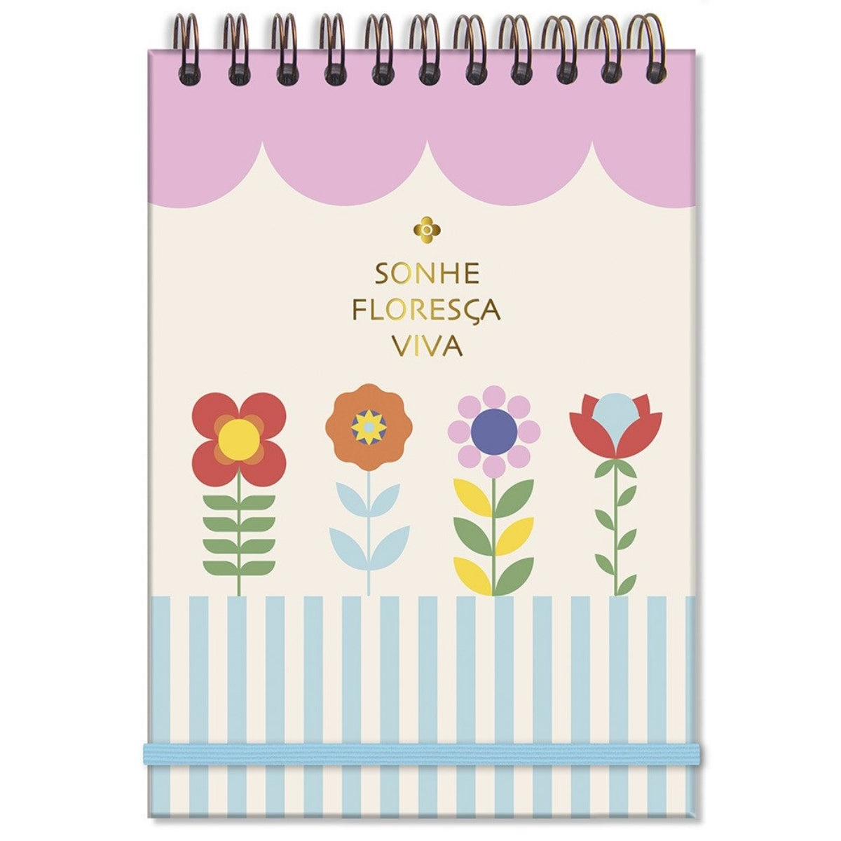 Caderno Ideias 120g 14,5x20,5cm com 80 Folhas Floral Gráfico - Fina Ideia