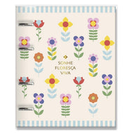 Caderno Argolado Pautado 90g/m² 16,5x23,2cm com 80 Folhas e 12 Divisórias Floral Gráfico - Fina Ideia