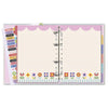 Caderno Argolado Pautado 90g/m² 16,5x23,2cm com 80 Folhas e 12 Divisórias Floral Gráfico - Fina Ideia