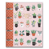 Caderno Argolado Pautado 90g/m² 16,5x23,2cm com 80 Folhas e 12 Divisórias Plantinhas - Fina Ideia