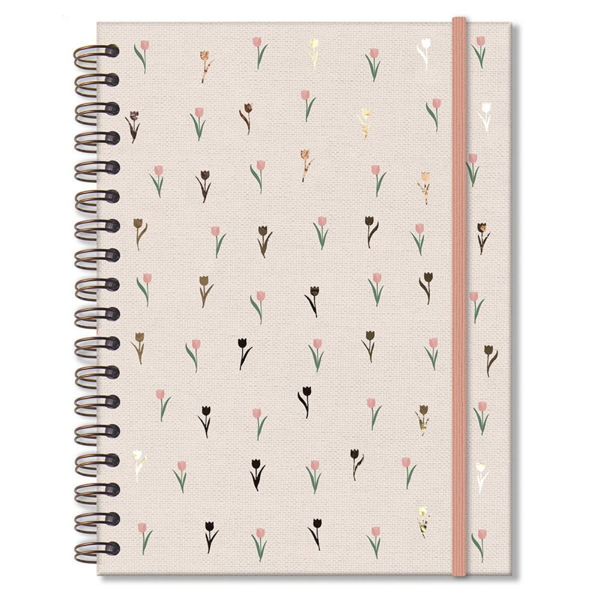 Caderno Colegial Pautado 90g 17,3x23,5cm com 80 Folhas 1 Matéria Tulipas - Fina Ideia