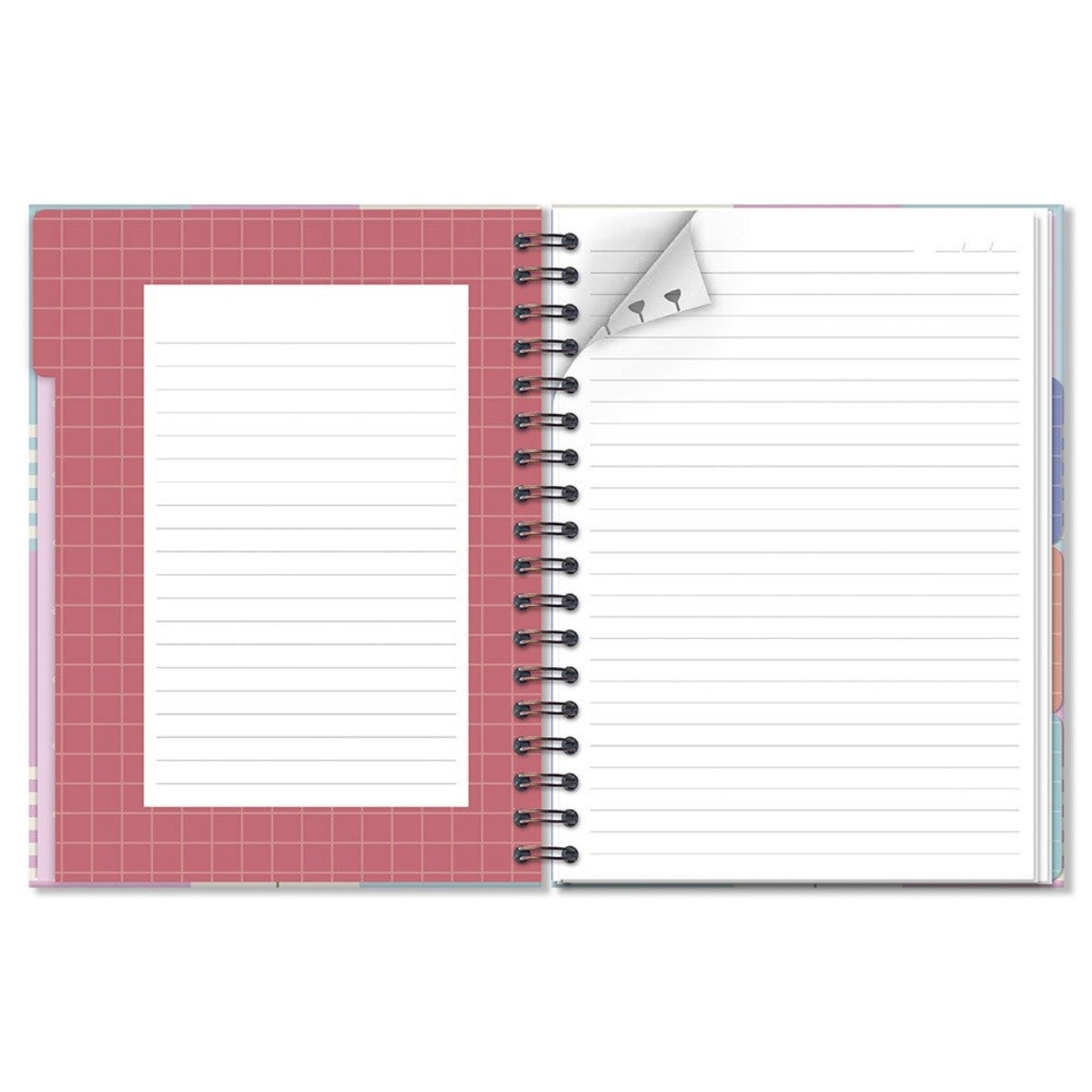Caderno Colegial Folhas Removíveis 90g 16,5x23,2cm com 80 Folhas Floral Gráfico - Fina Ideia