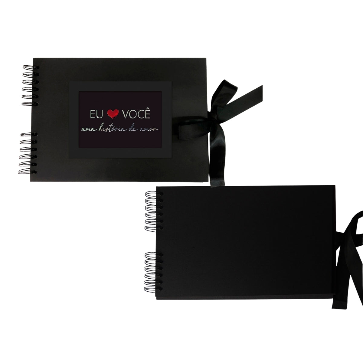 Álbum Fotos Fita Cetim 300g/m² 20,5x29cm com 40 Folhas Uma História de Amor - Fina Ideia