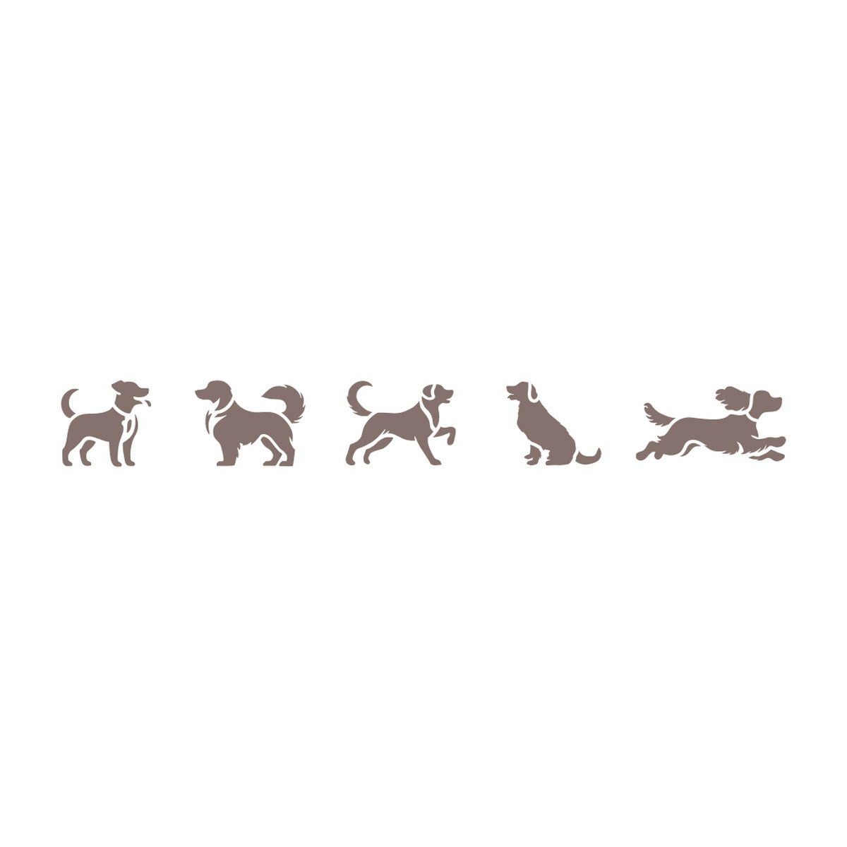 Stencil Pet Cachorrinhos 4x30cm para Pintura Decorativa e Artesanato 3756 - Opa