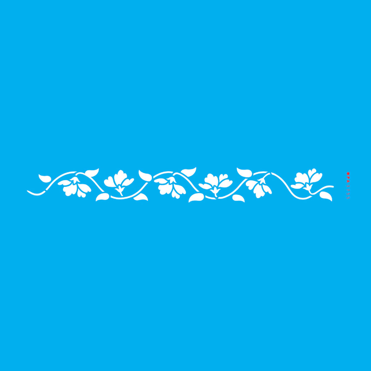 Stencil Floral Iv 4x30cm para Pintura Decorativa e Artesanato 3755 - Opa