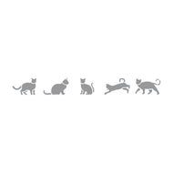 Stencil Pet Gatinhos 4x30cm para Pintura Decorativa e Artesanato 3757 - Opa