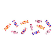 Stencil Culinária Estamparia Bombons 10x30cm para Pintura Decorativa e Artesanato 3758 - Opa