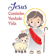 Stencil Religião Menino Jesus 15x20cm para Pintura Decorativa e Artesanato 3776 - Opa
