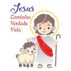 Stencil Religião Menino Jesus 15x20cm para Pintura Decorativa e Artesanato 3776 - Opa