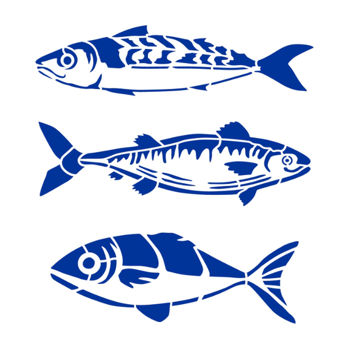 Stencil Náutico Peixes 20x25cm para Pintura Decorativa e Artesanato 3778 - Opa