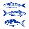 Stencil Náutico Peixes 20x25cm para Pintura Decorativa e Artesanato 3778 - Opa