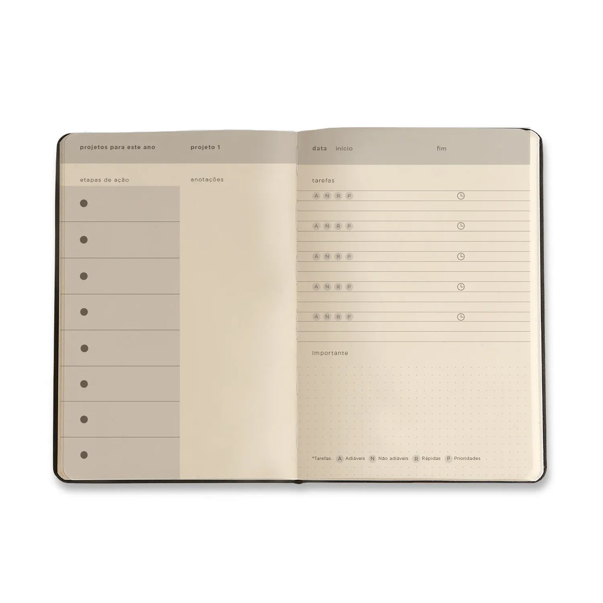 Planner Permanente Caderneta Frutare 14x21cm Pomelo para Planejamento e Organização - Cícero