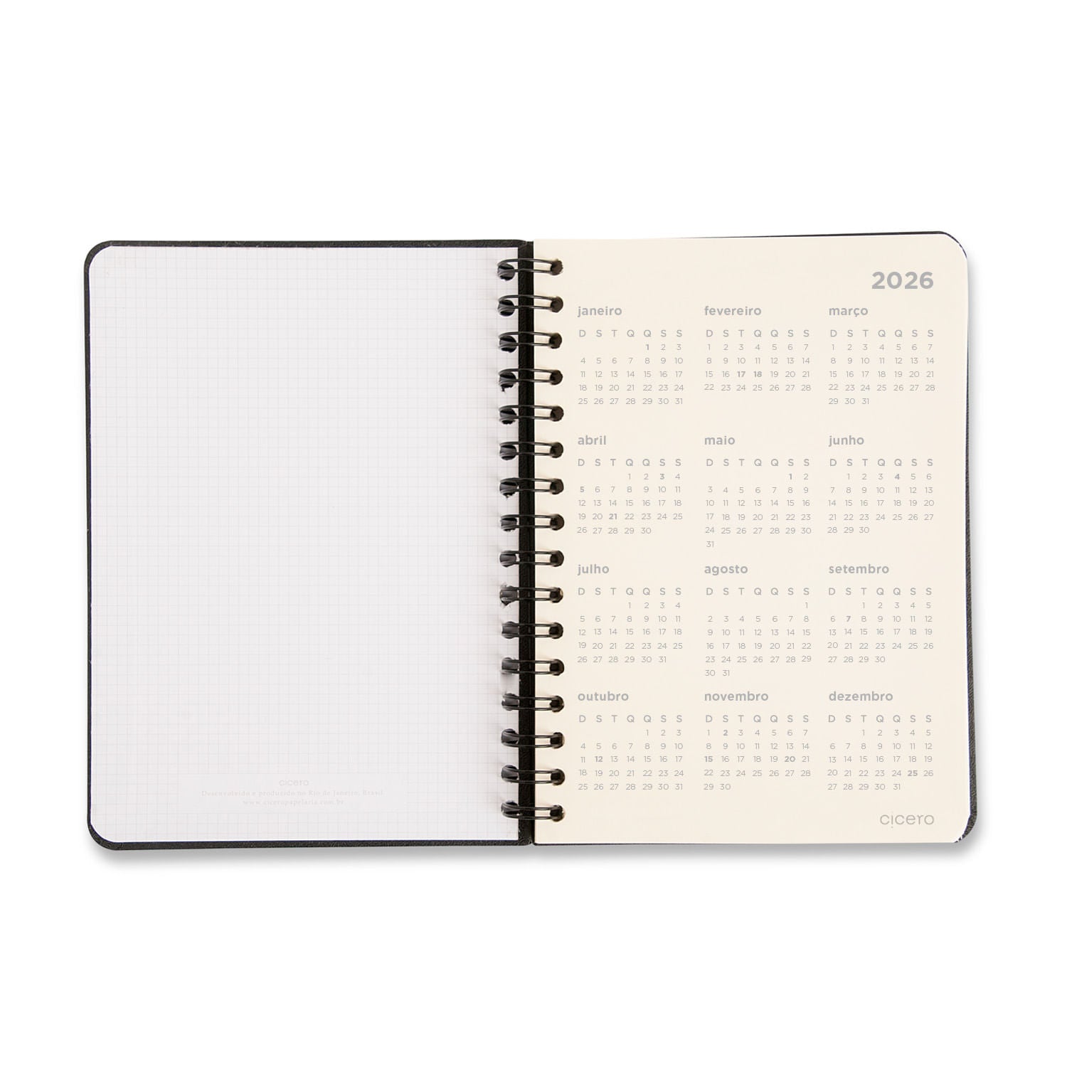 Planner Permanente Financeiro Quintal Literário 80g/m² A5 14,8x21cm com 64 Páginas - Dia - Cícero