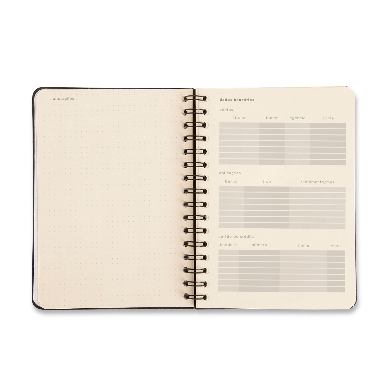 Planner Permanente Financeiro Quintal Literário 80g/m² A5 14,8x21cm com 64 Páginas - Dia - Cícero