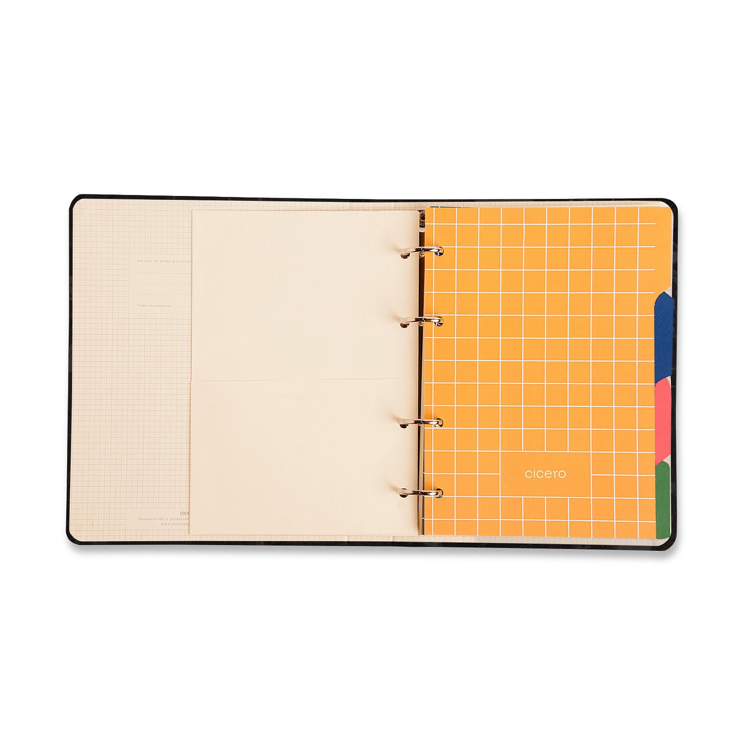 Caderno Criativo Argolado Frutare 80g/m² A5 14,8x21cm Pautado & Pontado - Pomelo - Cícero