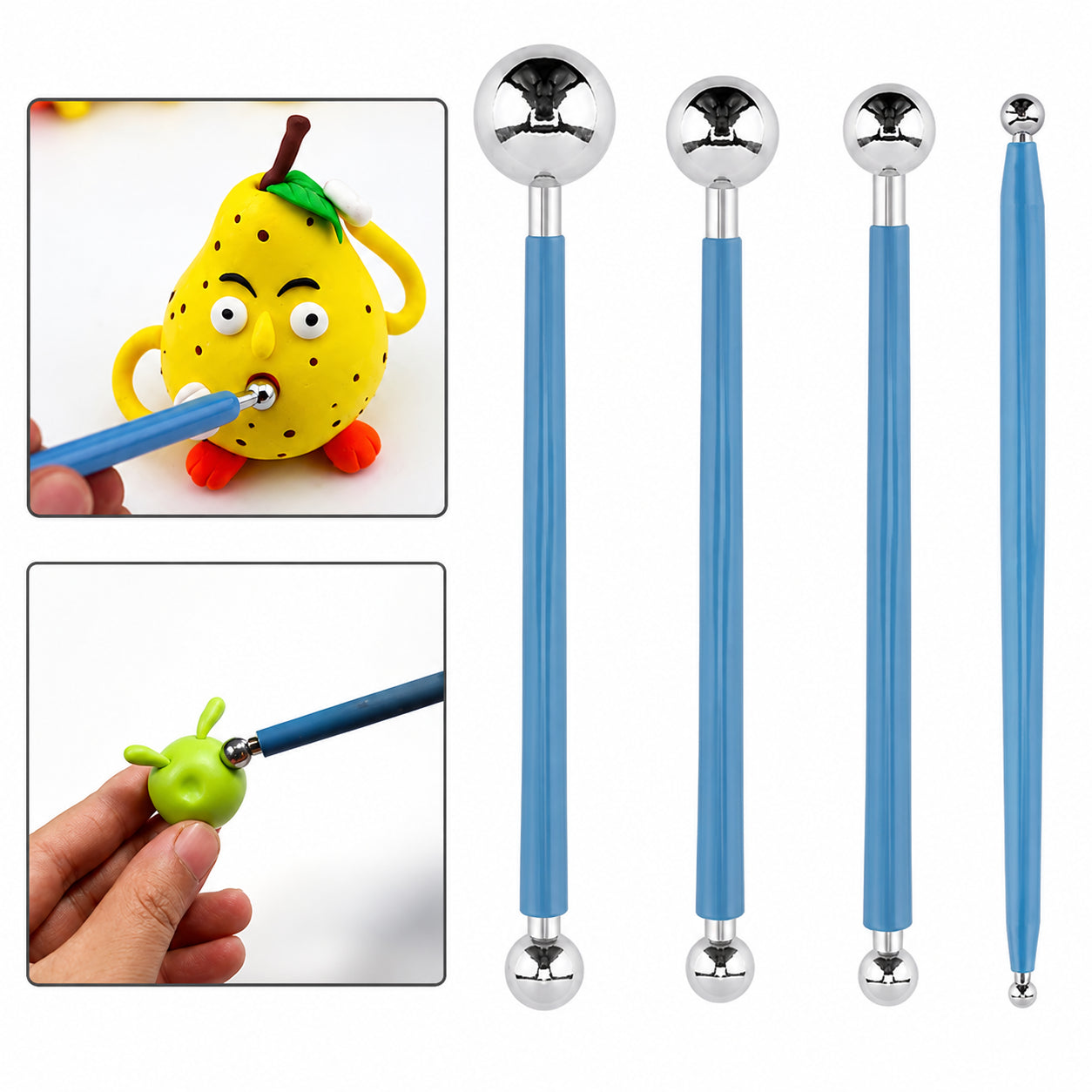 Conjunto de Boleadores Ponta Dupla com 4 Peças - Sinoart