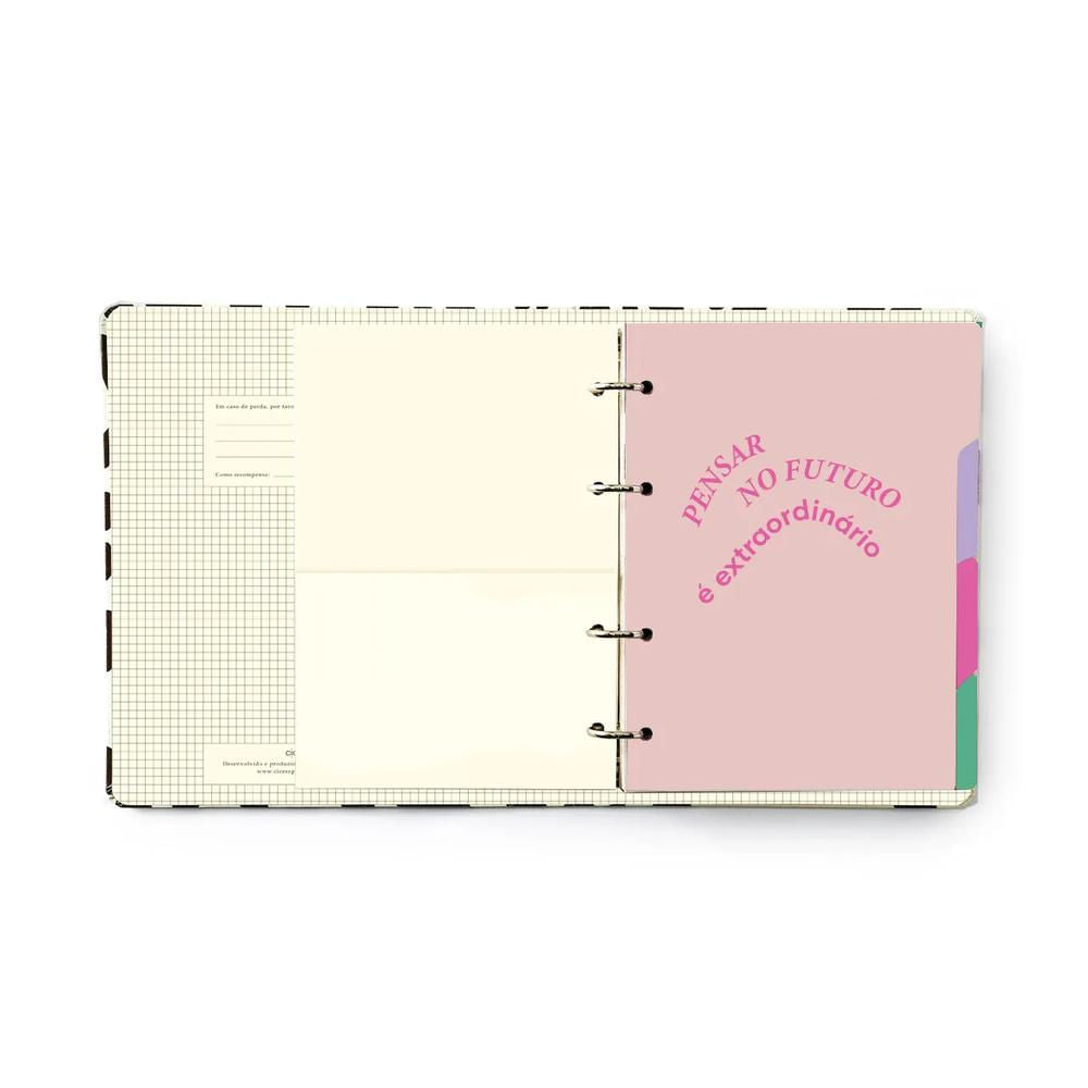 Caderno Criativo Argolado Office Duo Pautado & Pontado A5 14,8x21cm com 80 Folhas - Colmeia - Cícero
