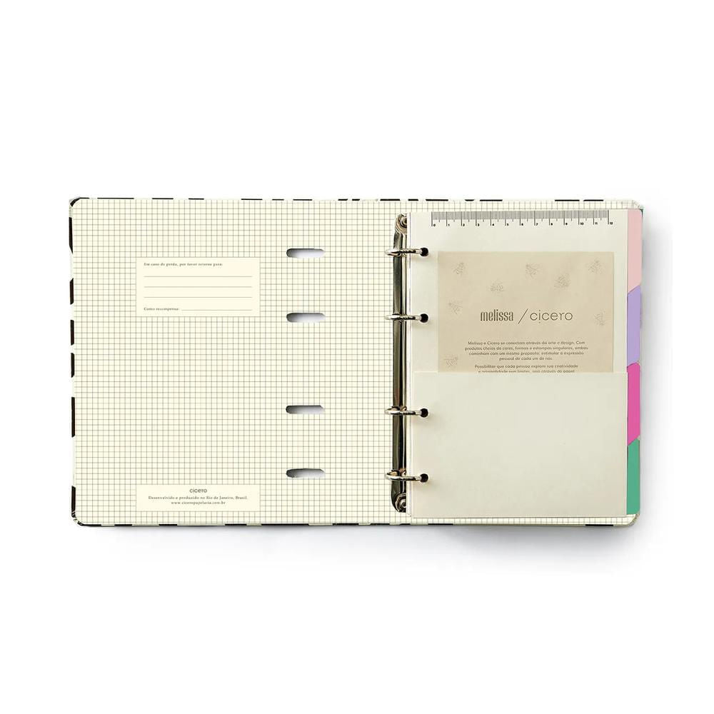 Caderno Criativo Argolado Office Duo Pautado & Pontado A5 14,8x21cm com 80 Folhas - Colmeia - Cícero